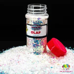 The Glitter Guy Olaf Chunky Glitter Color Shifting Green & Gold Hexagonal Cuts 100mL Shaker Non-Toxic UV Resistant Craft DIY Projects