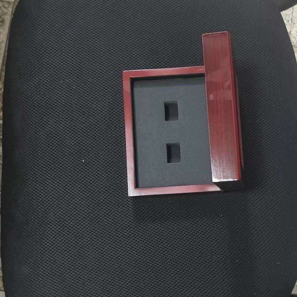 2 Hole Boxes, Jewelry Boxes, Wooden Box, Red Color, Ring Packaging