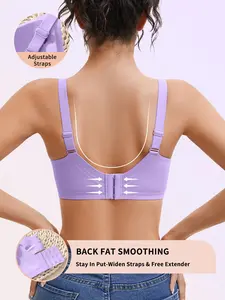 Women's Wireless Jelly Bra, Everyday Deep V Design, Full Coverage, Fitted Lining, Medium Support, Elegant Style, All Seasons