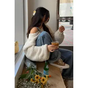 Delvey Cream Chunky Knit Sweater
