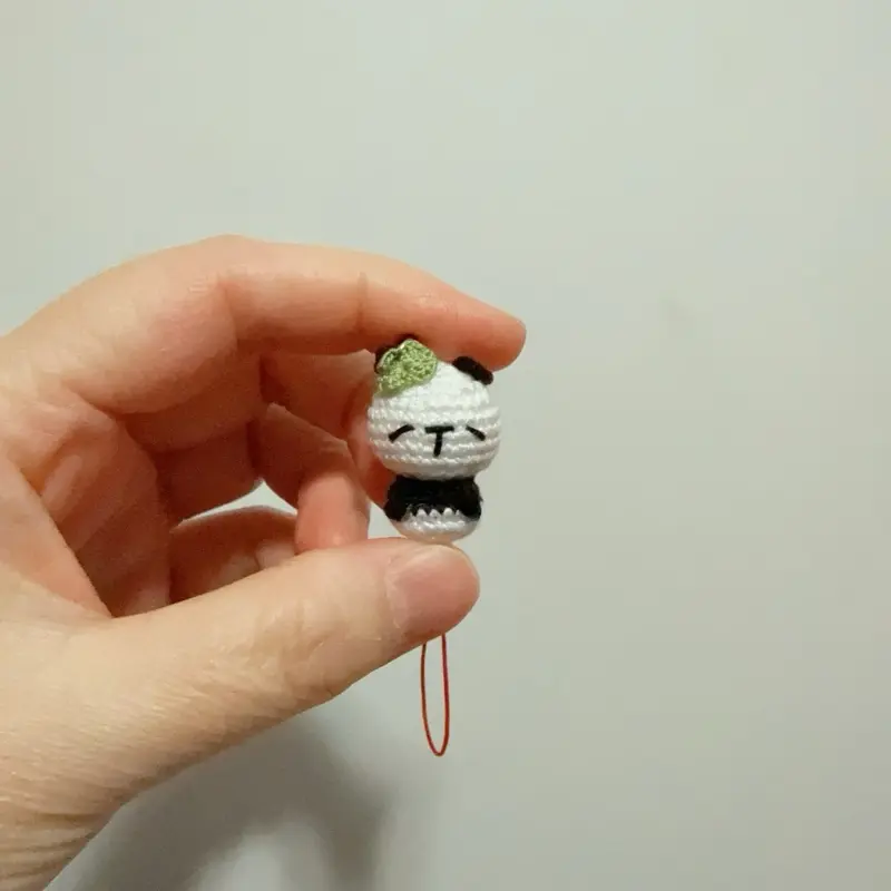handmade micro crochet cuties keychain, crochet mini panda, crochet mini bunny,phone charm, bag charm, perfect gift