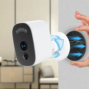 Magnetic Wirelss Window Security Camera with 3MP Resolution, Long Battery Life, AI Human Motion Detection, Color Night Vision, 2- Way Audio and Cloud Storge, PIR