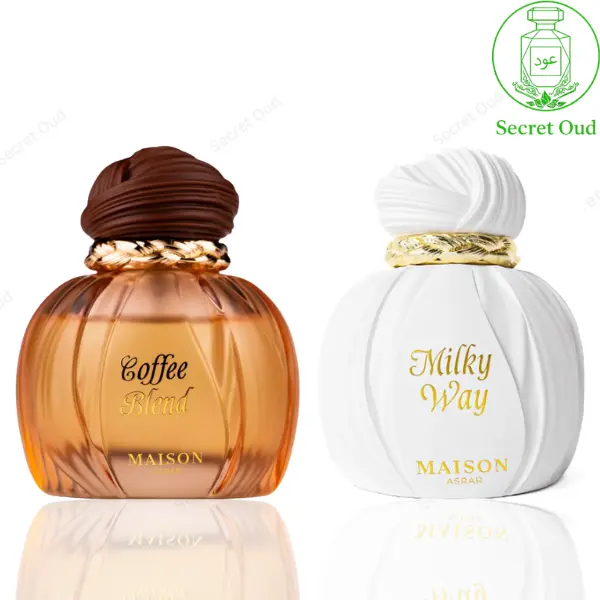 Unisex Fragrance 2-Piece Set, Cozy Gourmand Perfume - Coffee Blend & Milky Way Scents, Long-Lasting Warmth for Layering, 100ml Bottles