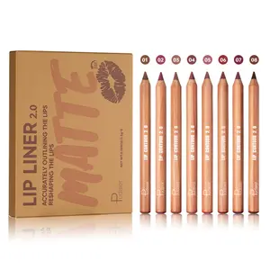 8Pcs versatile nude lip liners. Fine and smooth texture for precise outlining. Fix lip lines and shape lips well, create gorgeous three-dimensional lip makeup for daily use