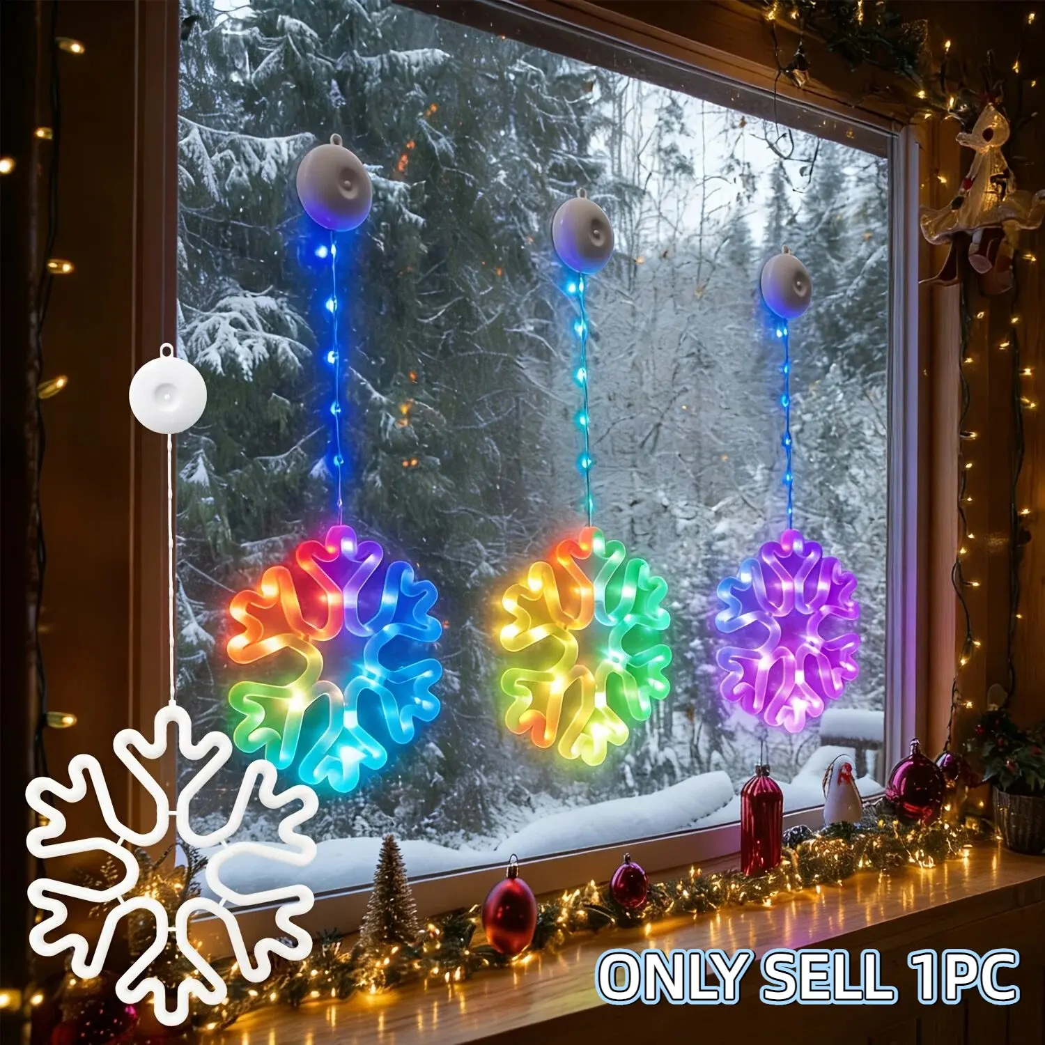 Neon Light Set with Suction Cup Battery Box, 12 Lighting Modes, Indoor Festival Decor, Holiday Decoration Lights, Christmas, Birthday, Magic Lamp, 3 Aaa Batteries Required