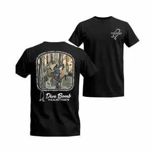 Funny Hunting Trend 2026 | Duck Hunting Graphic T Shirt | Dive Bomb Industries Tee | Waterfowl Hunter Shirt | Gift For Hunter Dad Husband | Duck Season Hunting Gift Idea | Outdoor Camo Lake Outfit | Unisex Casual Graphic T-Shirts