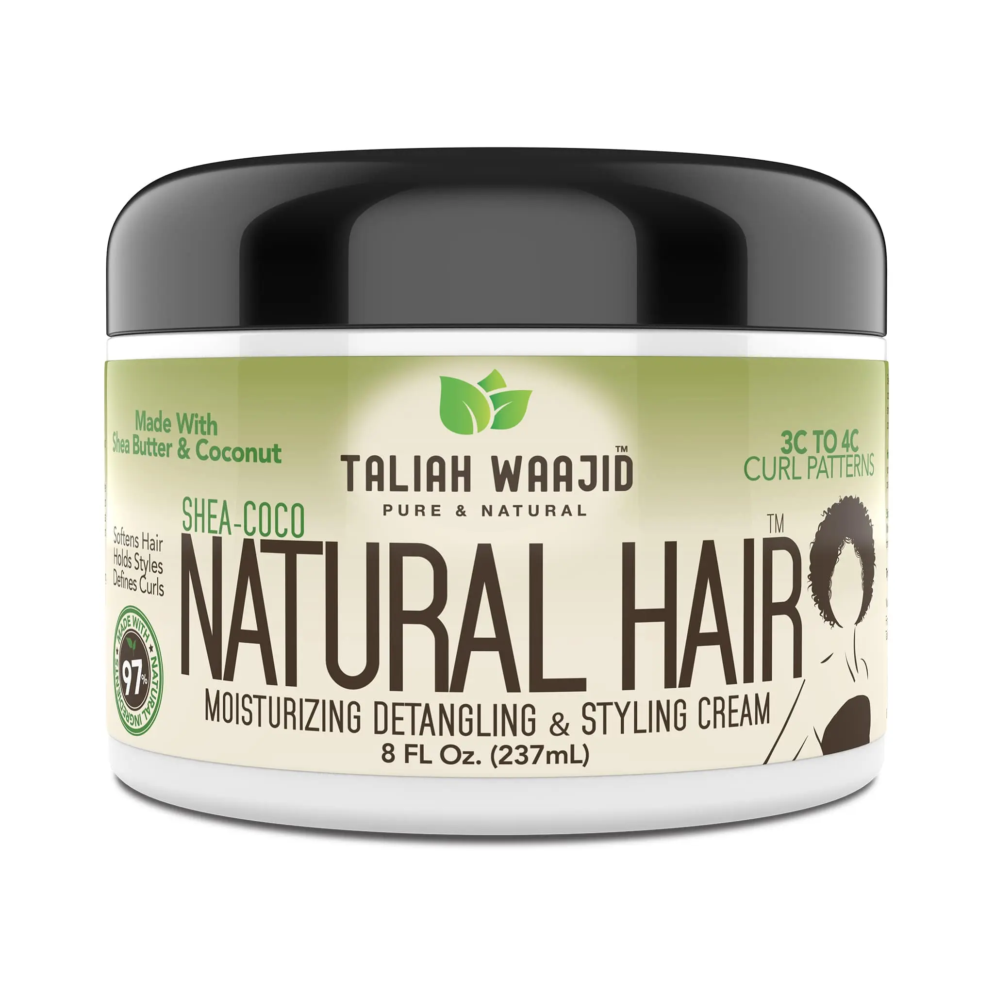 Shea-Coco Natural Hair Style Cream 8oz for 3C-4C Hair
