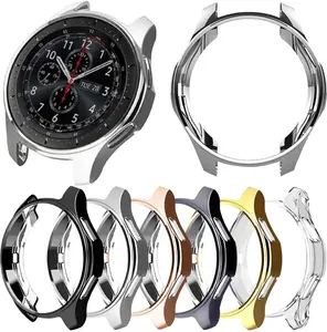 [6-Pack] Protector Case Compatible with  Galaxy Watch 46mm and Gear S3 Frontier (Not Fit for Galaxy Watch 4 Classic 46mm), Soft TPU Plated Cover Bumper Smartwatch Accessories