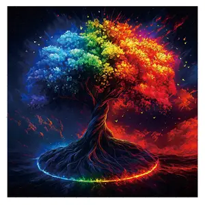 Colorful Tree of Life Wooden Puzzle For Adults, Wooden Jigsaw Puzzle, High Difficulty Toys Puzzle, Concentration Training For Adults, Hallowee Christma Birthday Holiday Gifts, Home Decor