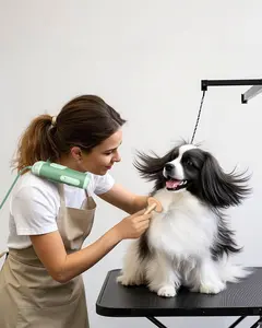 Hands-Free Dog Dryer, High Velocity Dog Hair Dryer – 10 Min Fast Dry, 3 Speeds, 5 Heat Levels, Fluffy Finish(A01)