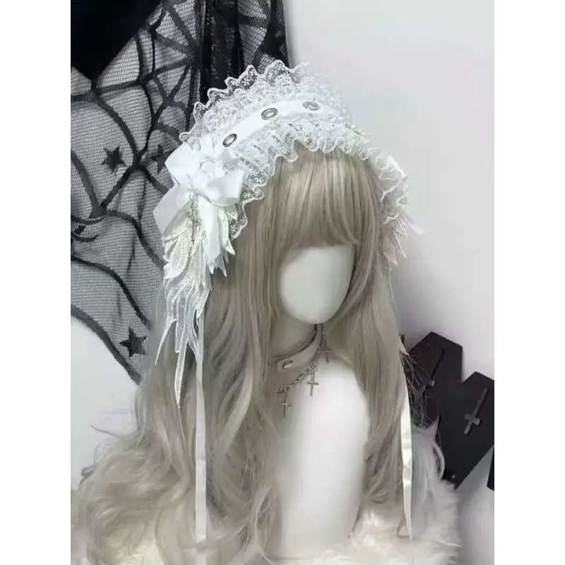 Lolita wing hair band, Gothic dark angel headwear and hair accessory