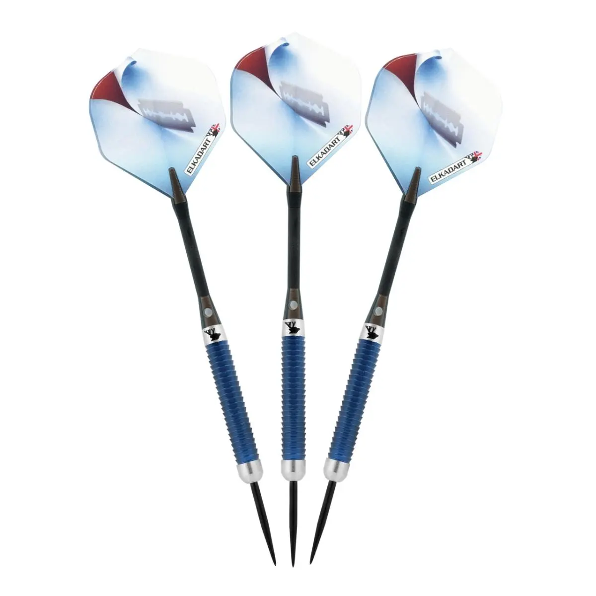 212 MAIN Elkadart Razor Steel Tip Darts - 21g, Multi-Color, Alloy Barrel, Groove Grip, Planetary Flight