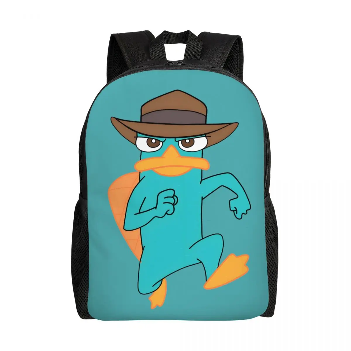 Custom Perry The Platypus Laptop Backpack Men Women Basic Bookbag for College School Student Phineas And Ferb Bag