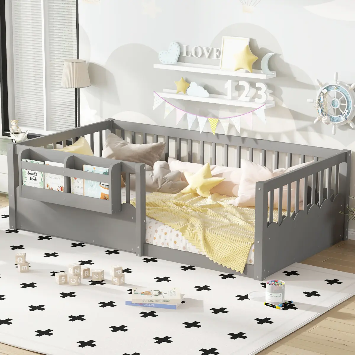 Gray + MDF + Pine + Plywood + Twin