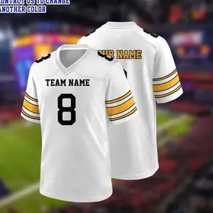 Custom Football Jersey Personalized Uniform Team Name Number Logo Pittsburgh Shirt clothes Men women and kids Game Day Outfit MA3