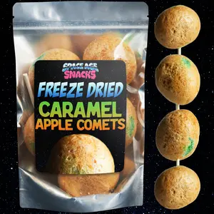 Freeze Dried Caramel Apple Pops - Premium Freeze Dried Candy - 5 Count