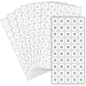 2500 Pcs White Round Self-Adhesive 0.25" Diameter Hole Reinforcement Labels for School Home Paper Sheet Binder