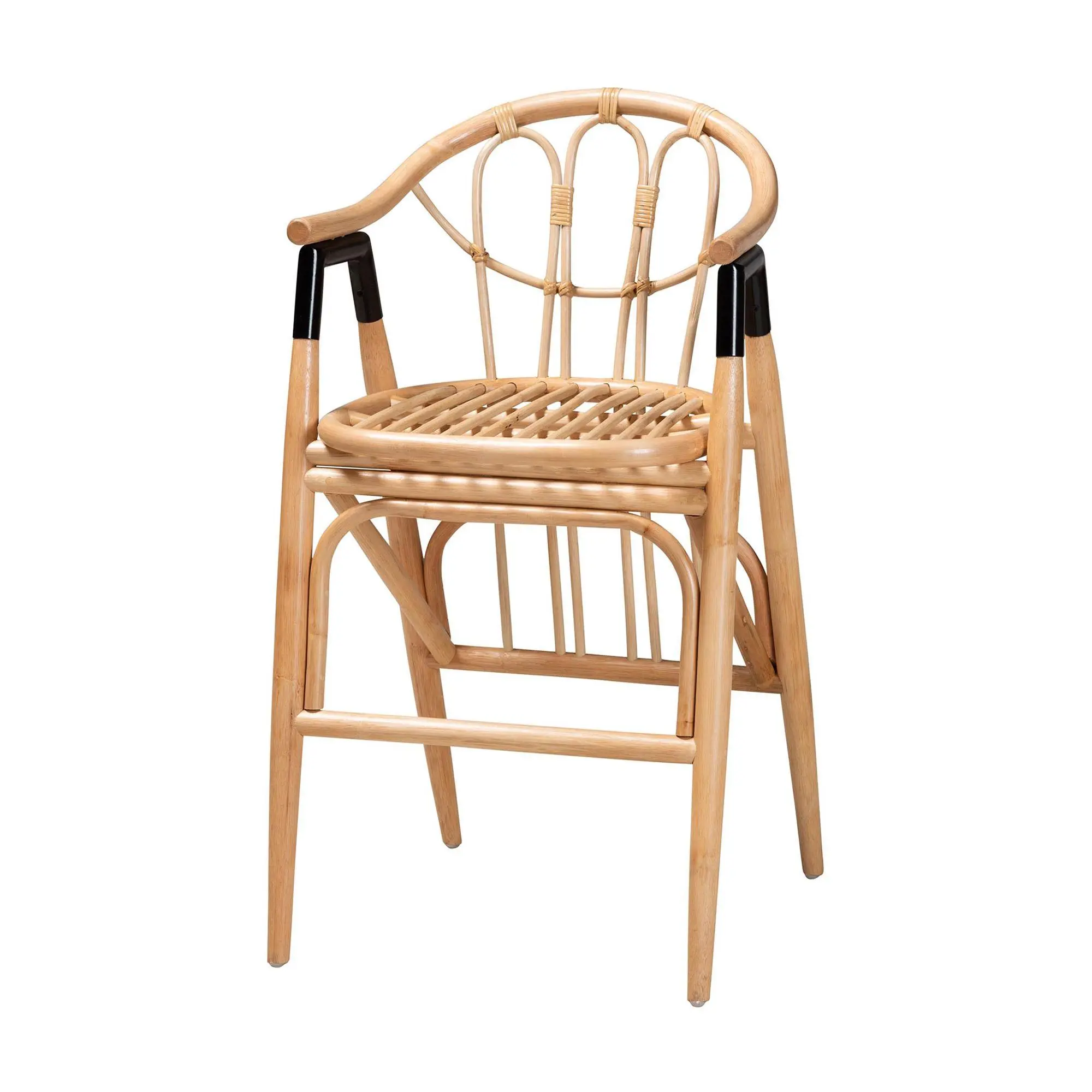 bali & pari Cyntia Natural Brown Rattan CounterStool