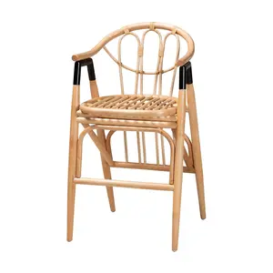 bali & pari Cyntia Natural Brown Rattan CounterStool