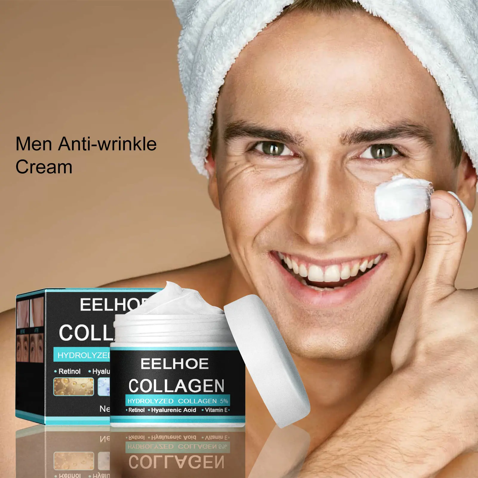 EELHOE Men's Anti-Aging Face Cream - Multi-Effect Anti-Wrinkle Moisturizer for All Skin Types - Glowing Youthful Skin