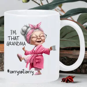 Charming Grandma-Themed Ceramic Mug - 11oz, Perfect for Coffee & Tea, Ideal Gift for Mom on Mother's Day, Birthdays, Christmas11oz