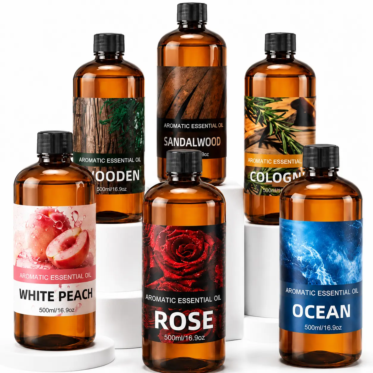 500ml Scent Diffuser Oils Refill - Aroma for Home, Glass Bottle with Easy-Pour Design, Home Fragrance Decor for Bedroom, Indoor Use