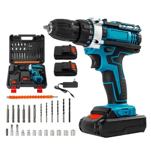 Cordless Drill Tool Set 21V Electric Power Drill with 2.0Ah Lithium-ion Battery & Charger – USB/Type-C Rechargeable, Portable All-in-One DIY & Home Toolbox Kit for Garden, Toilet, and Outdoor Lighting Projects – Perfect Black Friday & Christmas Gift