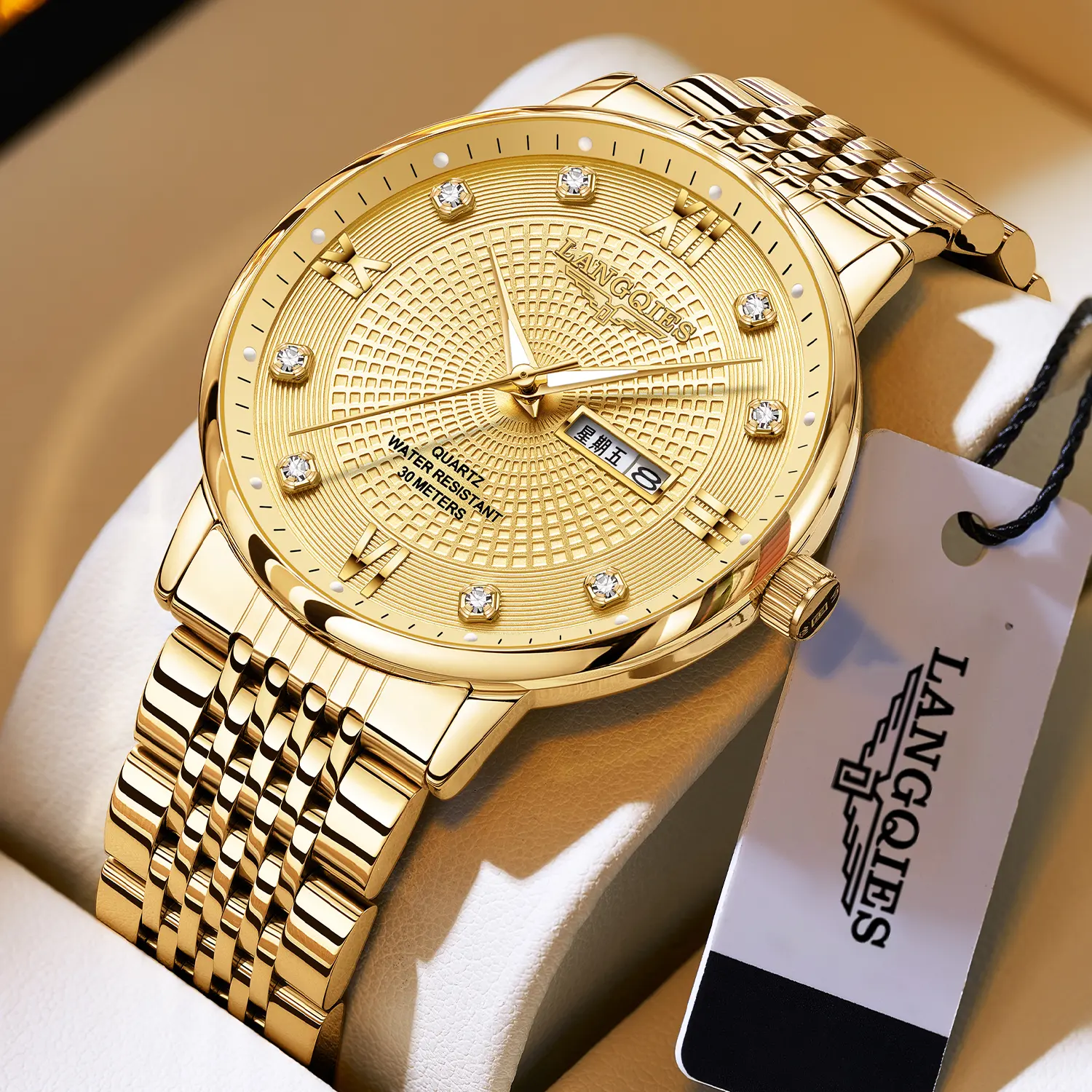 LANGQIES Elegant Multi-Function Men's Watch with Original Swiss