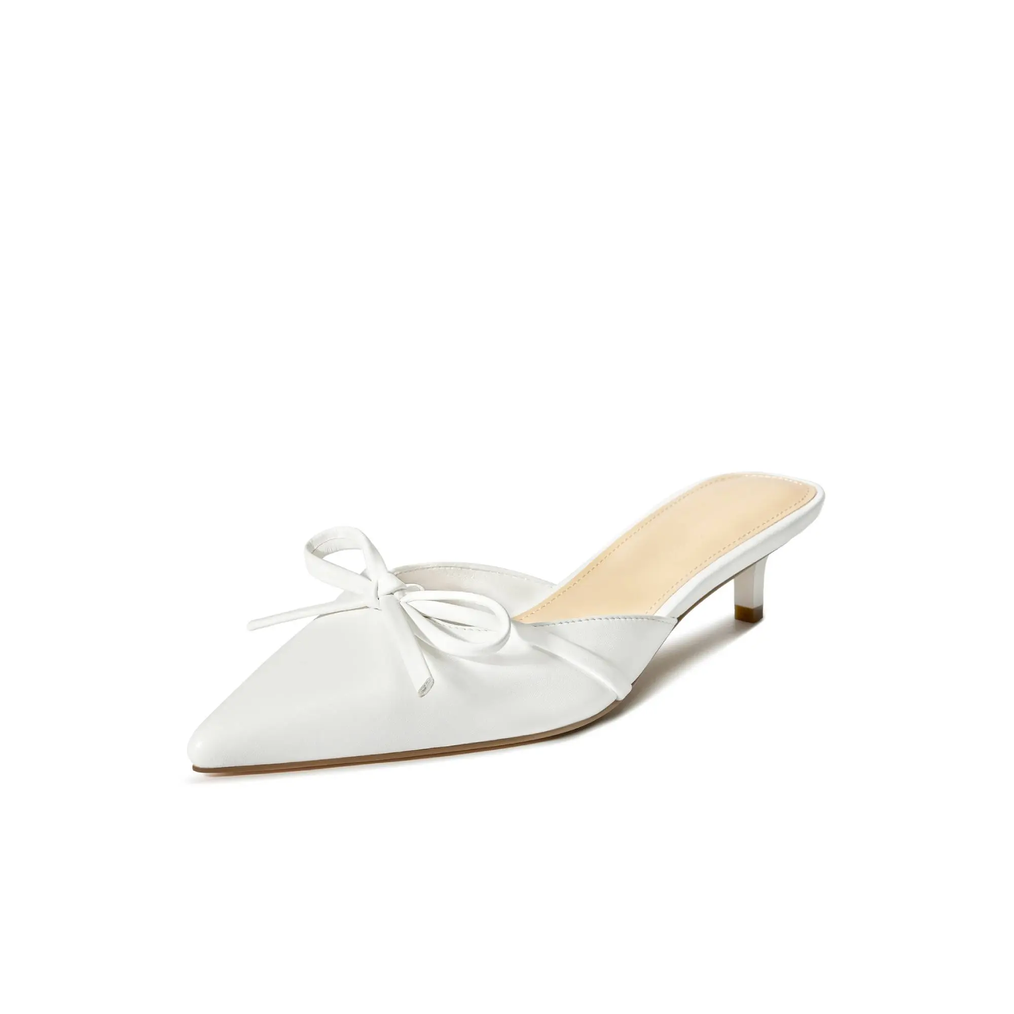 Women‘s Kitten Heel Mules with Bow Slip On Vintage Pumps Low Heel Pointed Closed Toe for Wedding Party Dressy Shoes#WeeklyDeals #DealsForYouDays #TikTokShopDealsforYouDays#Summerwins #outdoorfun