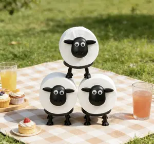 Funny Sheep Tissue Holder 3PCS Set 3D Printed Toilet Paper Kitchen Roll Holder Quirky Home Decor Must Have Household Essentials for 2026
