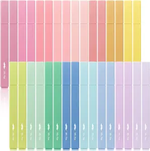 - Aesthetic Highlighters, 32 Pack, Chisel Tip, Pastel Colors, Cute Highlighters Assorted Colors,  to School Supplies