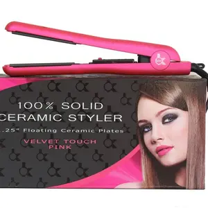 Kor International HSK #19 Pink Ceramic Hair Styler 1.25" Hair Iron Straightener.