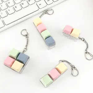 Daily decompression button clip keychain small pendant hanging decoration small keyboard decompression breathable artifact small toy gift