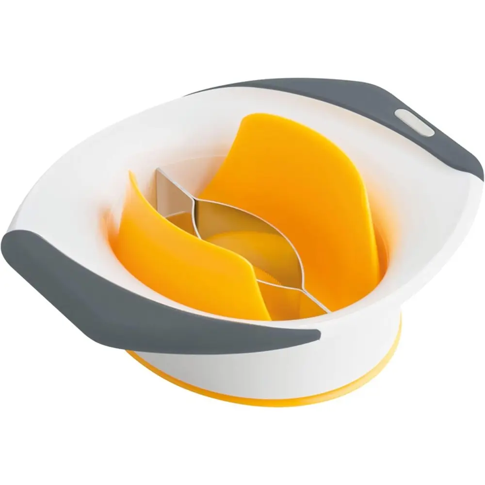 3-in-1 Mango Slicer, Peeler & Pit Remover Kitchen Utensil - Micro-Serrated Stainless Steel Blade Fruit Tool for Mango Prep