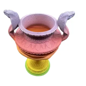 Egyptian Cobra Design Vase for Home Decor and Plant Display