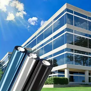 A roll of one-way window film, suitable for home use sunshade insulation privacy film, reflective mirror electrostatic adsorption glass doors and windows covered with black silver