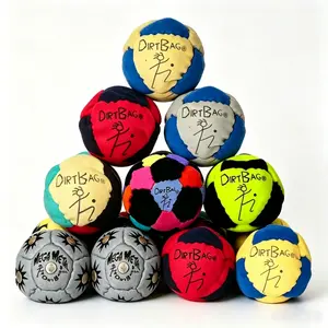 DirtBag Premium Hacky Sack Sand-Filled Footbag Non-Slip Lightweight Portable Durable Fabric for Beginner Pro Footbag Tricks Backyard Park Travel  Hacky Sacks