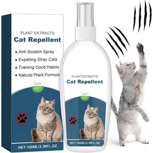Cat Deterrent Spray, Botanical Cat Repellent Spray for Furniture, Gentle for Indoor & Outdoor Use, Helps Stop Urine Marking & Scratches, Effective Training Aid, 100ml