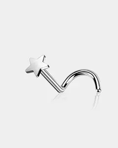 Star Threadless Titanium Nose Screw Stud