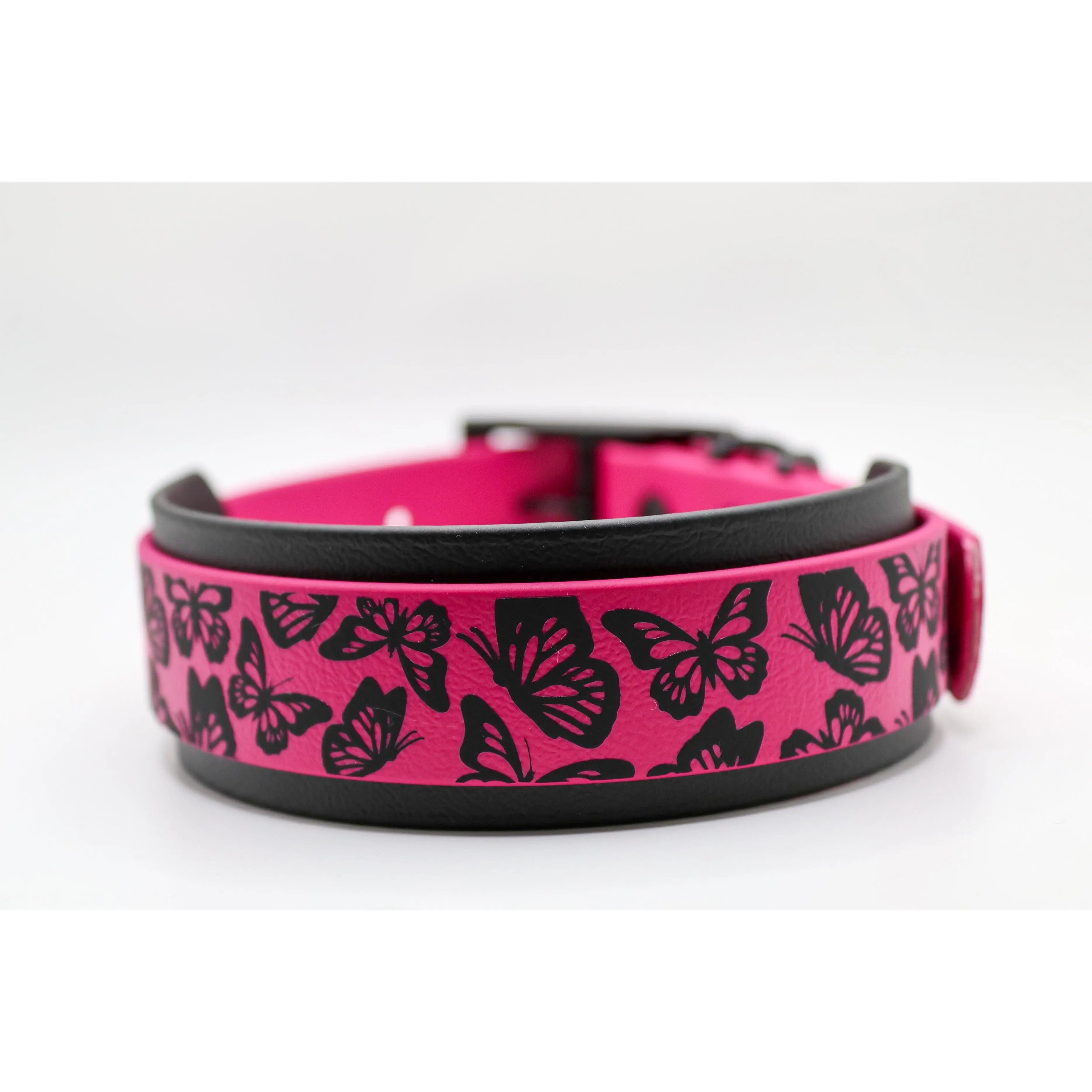 Butterfly Layered Biothane® Dog Collar | 1.5" Waterproof