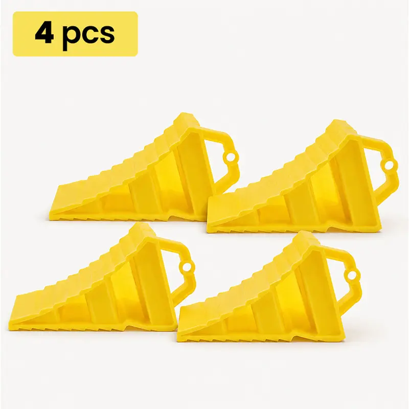 2/4 pcs wheel blocking blocks for trailers, hard plastic RV wheel blocks with handle for easy placement and removal, suitable for car wheels—keeps your truck or camper securely parked.Can be given as a gift to family members, boyfriend, husband, and partn