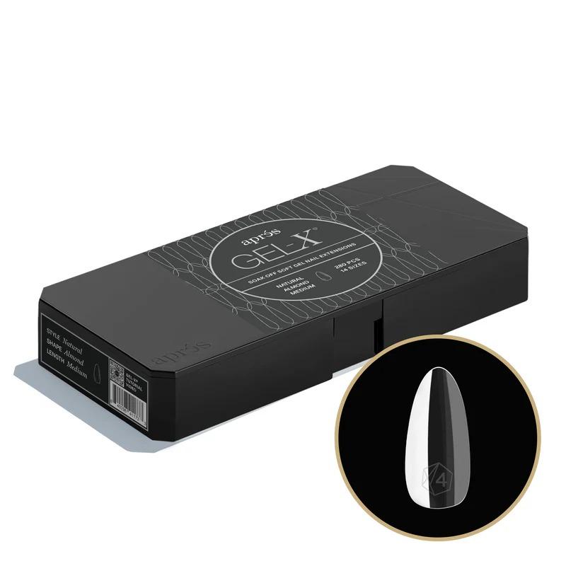 APRÉS Gel-X Natural Almond Medium Box of Tips - Mini (280pcs)