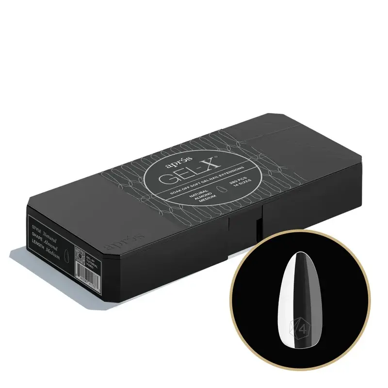 APRÉS Gel-X Natural Almond Medium Box of Tips - Mini (280pcs)