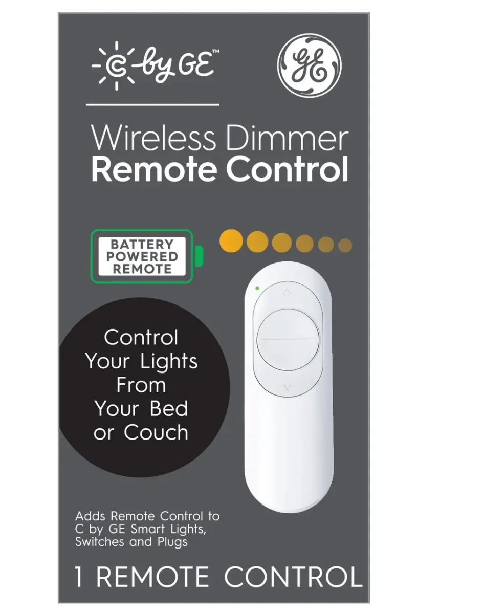 G E Lighting 265201 Wireless Smart Remote Dimmer Switch - White Wireless Switch Cord Dimmers for Home Electrical Accessories