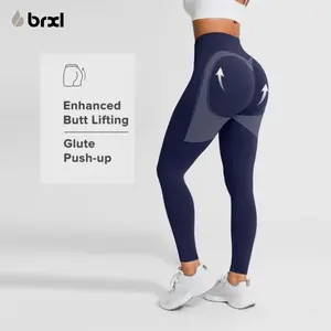BRXL BrxlGrit【Discount for live】Scrunch Hip Lifting Tummy Control High Waist Workout Leggings for Women Seamless Compression Gym Yoga Pants 4 Way Stretch Squat Proof Non See Through Moisture Wicking for Training Running-brxl-3-1