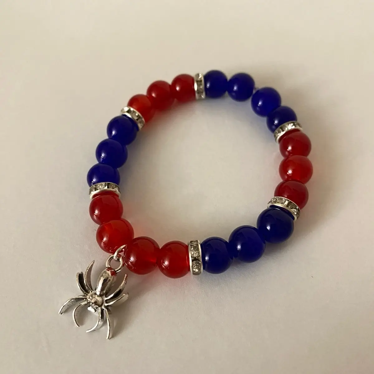 Spider-Man Beaded Bracelet (Silver) Spider-Man Beaded Bracelet (Silver)