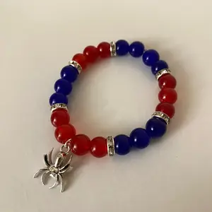Spider-Man Beaded Bracelet (Silver) Spider-Man Beaded Bracelet (Silver)