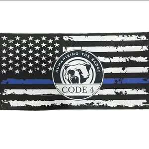 S-5 pieces "Thin Blue Line Decal: Code 4—A Badge Upheld by Every Heartbeat"