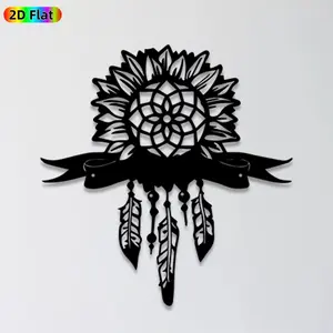 1pc Dreamcatcher Metal Wall Art, Intricate Dreamcatcher Statue Mural, Ideal Gift for New Year, Christmas, Bohemian Decor Enthusiasts,  Wall Sculptures, Perfect for Living Room Wall & Garden Fence, Unique Ethnic Style Home Decor