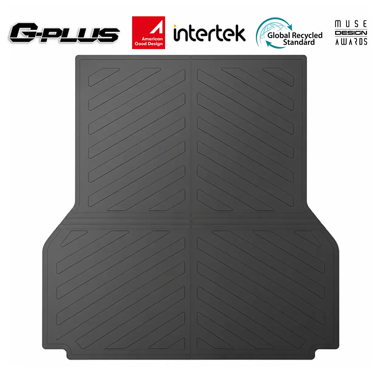 G-PLUS Custom Fit Truck Bed Mat for Toyota Tacoma 2005-2023 Short Beds, Excludes 6ft (72") Models, Upgraded TPE Waterproof Cargo Area Liner, All-Weather Protection, Non-Slip, Full Coverage Debris Guard, Black